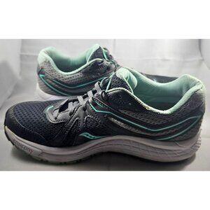 Saucony Womens Cohesion 11 Running Shoes Size 8 Gray & Mint Green Athletic Sneak